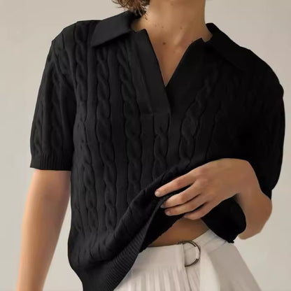 Pull en tricot pour femmes avec motif en relief complexe Chic und Stil
