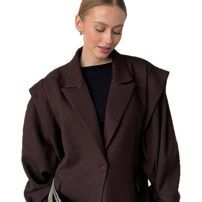 Blazer oversized pour femmes avec ceinture Chic und Stil