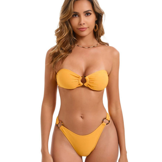 Bikini bandeau pour femmes avec détail en anneau tendance Chic und Stil