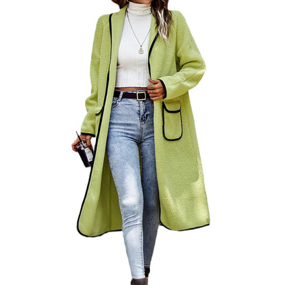 Dames élégant, long cardigan avec coupe pratique et accents contrastants Chic und Stil