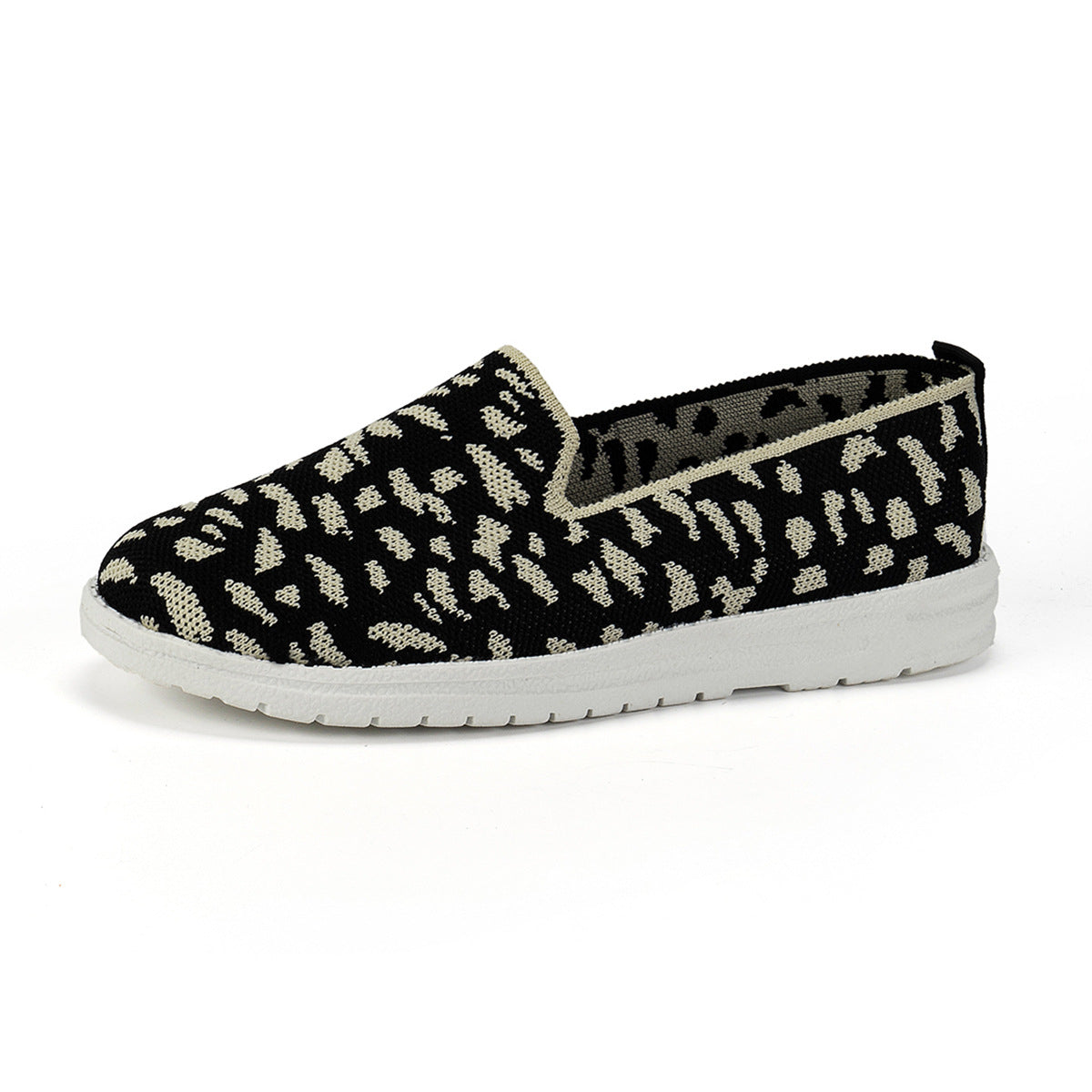 Baskets Femme Slip-On Confortables avec Imprimé Léopard Chic und Stil