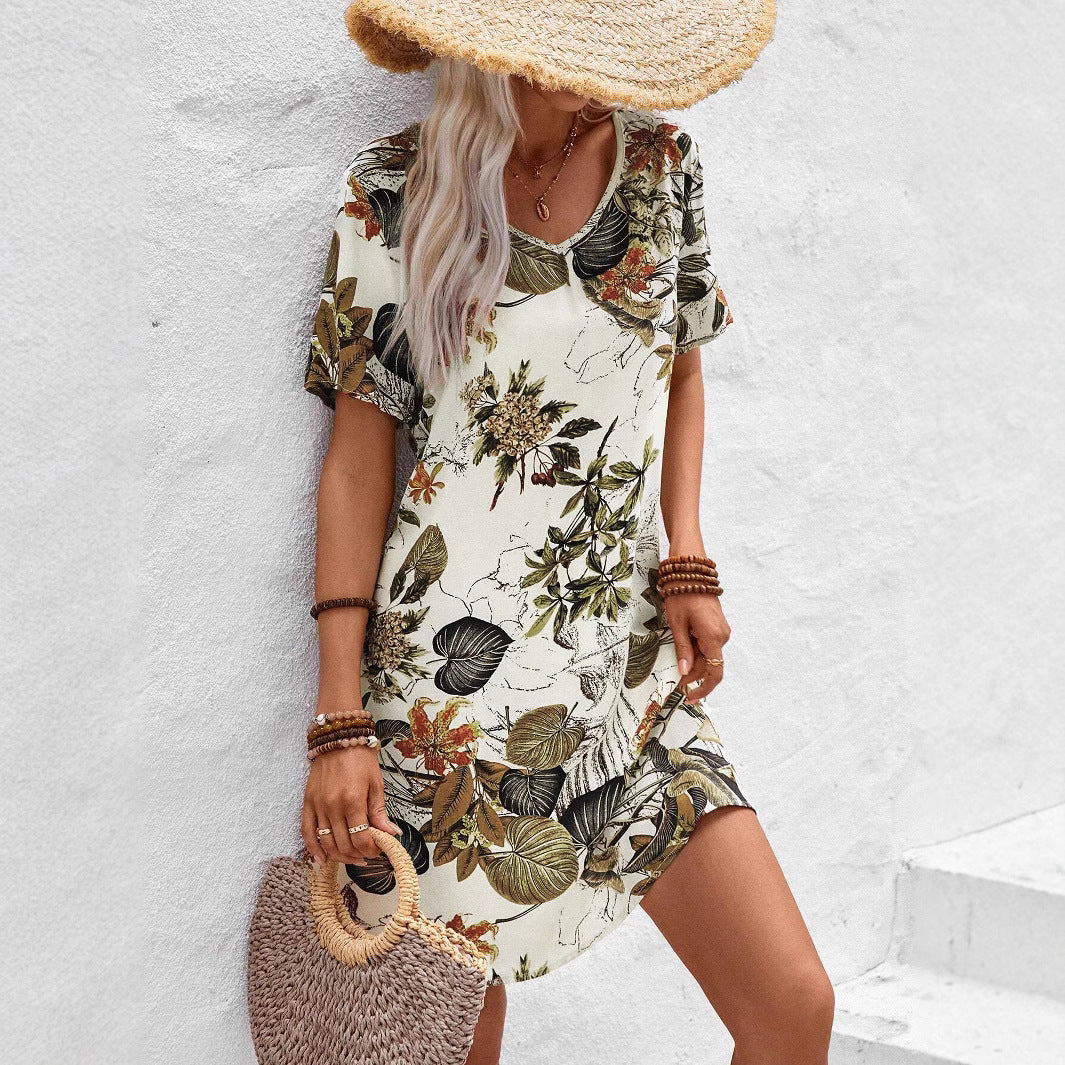 Robe décontractée à motif floral Chic und Stil pour femmes