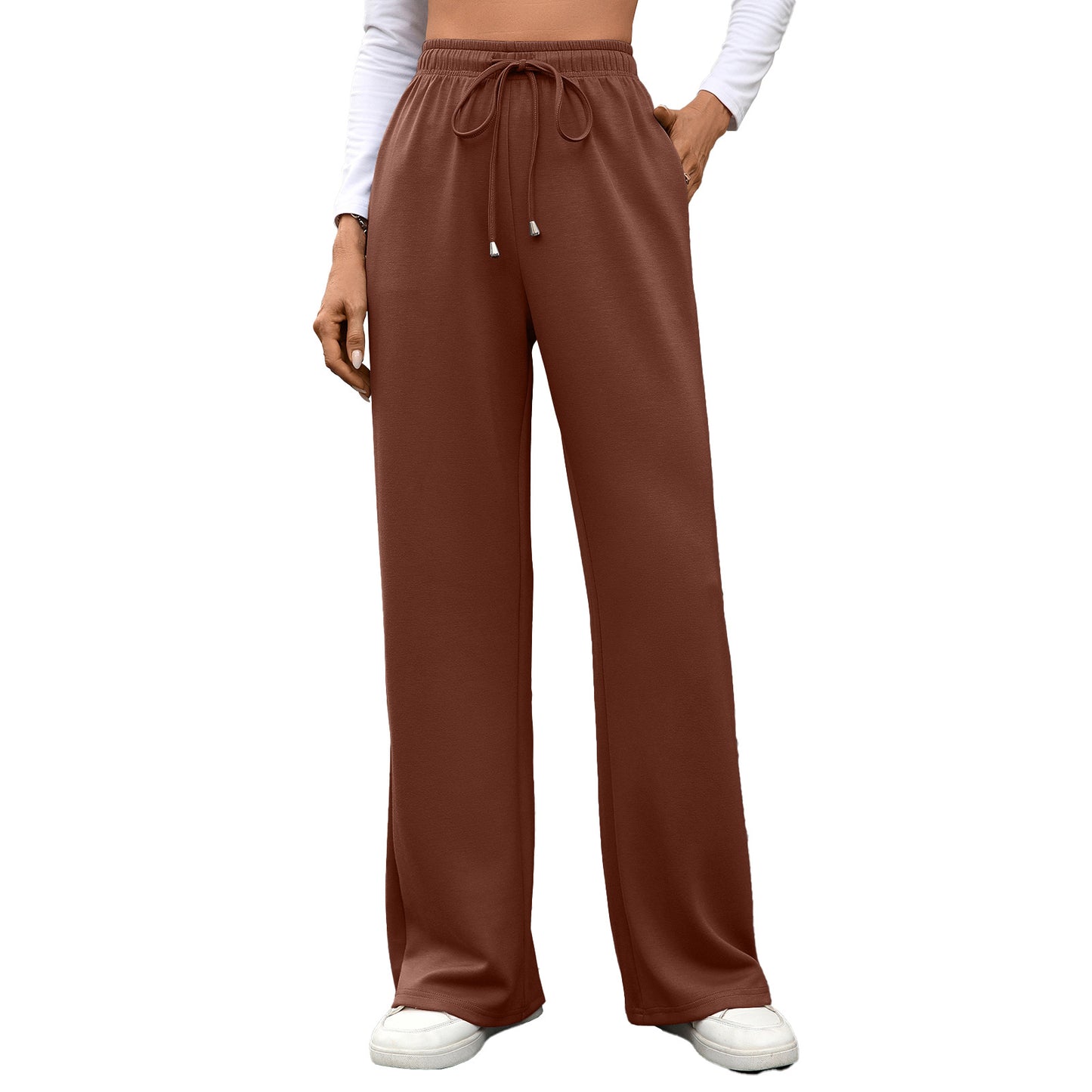 Loose cotton lounge pants for women with elastic waist Chic and Style