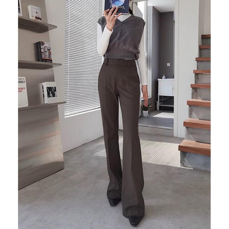 Pantalons évasés taille haute ajustés pour femmes Chic und Stil