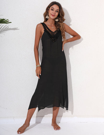 Femme Robe à superposition en crochet stylée Chic und Stil