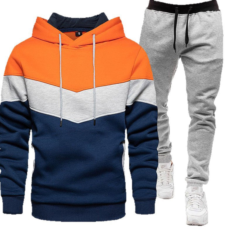 Sporty hoodie set for men and chic jogger pants