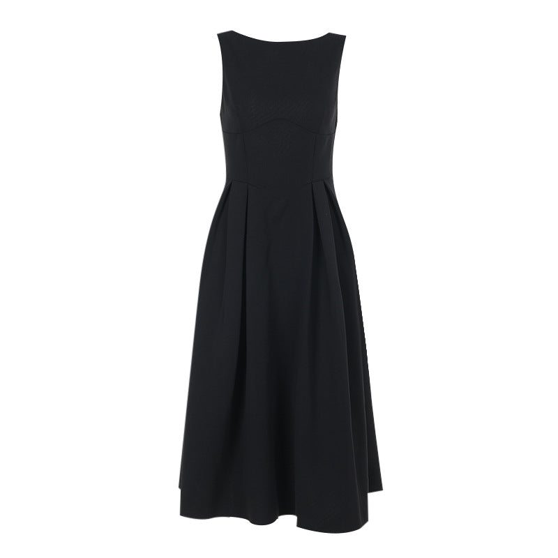 Femme A-ligne Classique Midi Robe Chic und Stil
