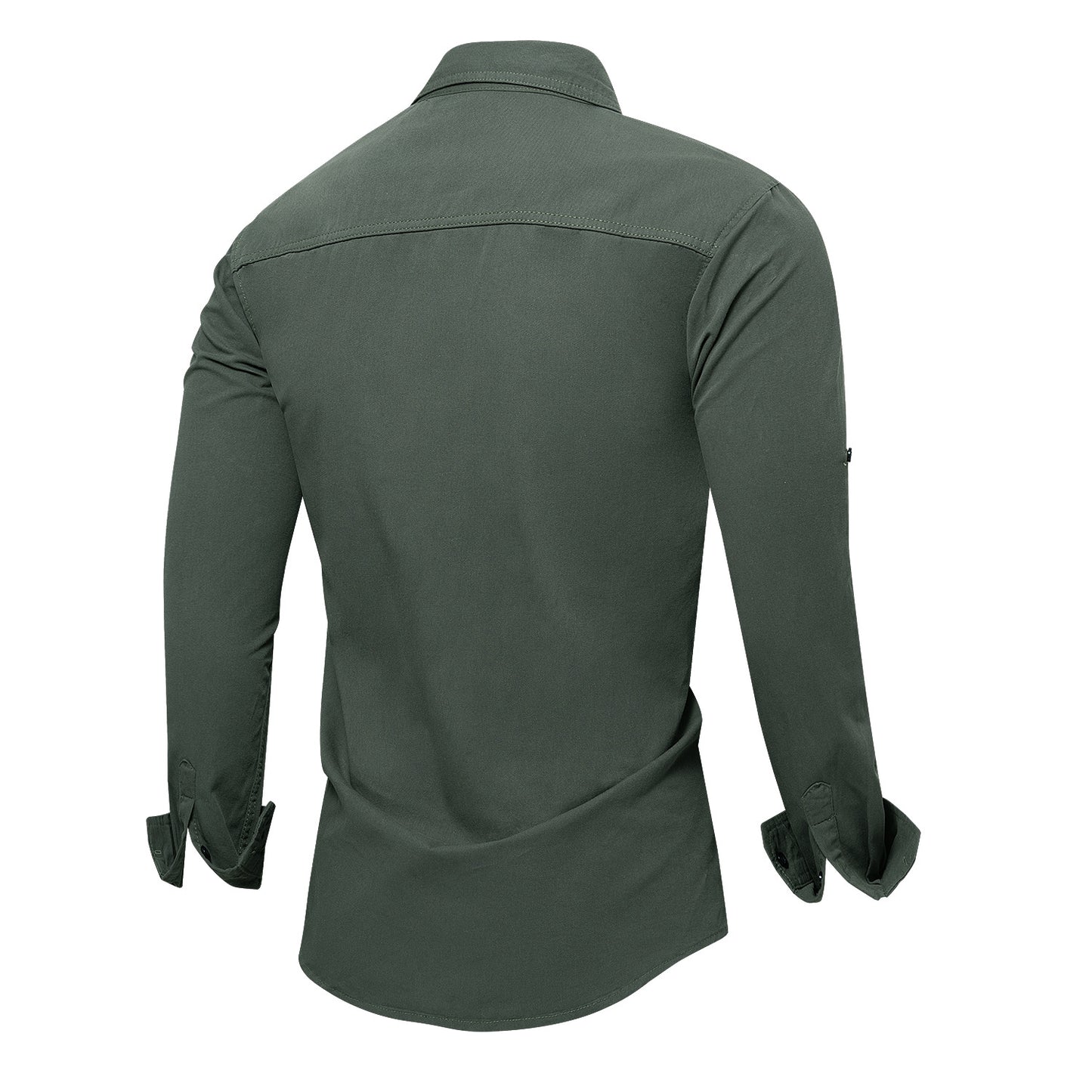 Chemise en coton pour hommes avec fermeture éclair et poches poitrine Chic und Stil