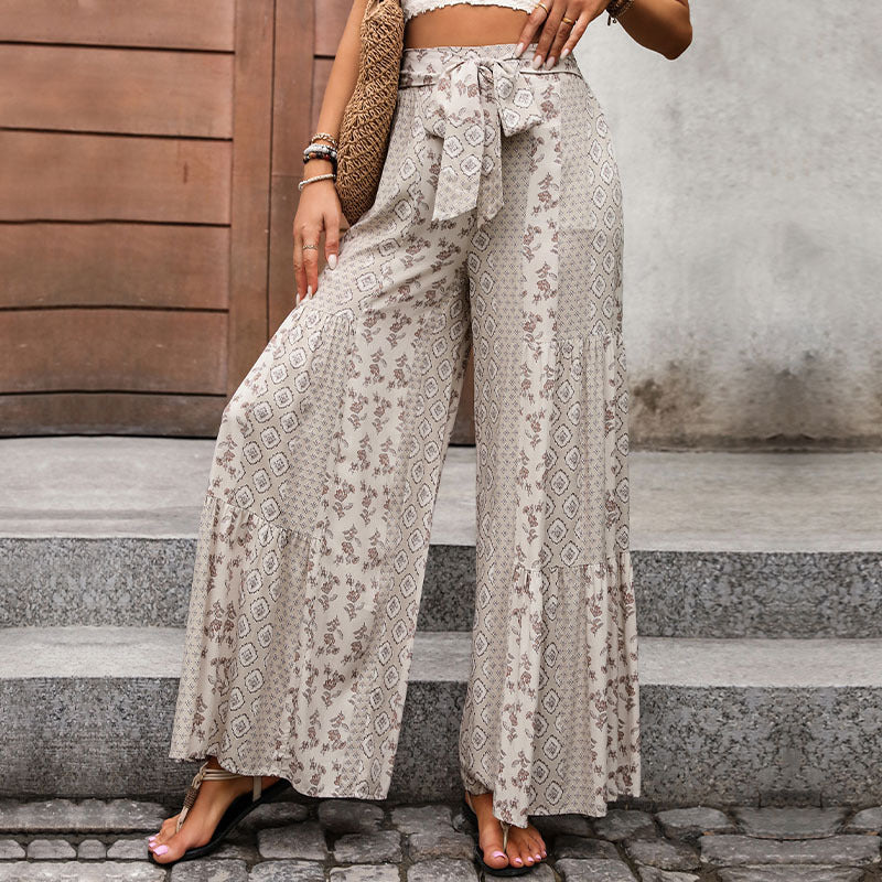 Women Bohemian Fluid Wide Pants Chic and Style