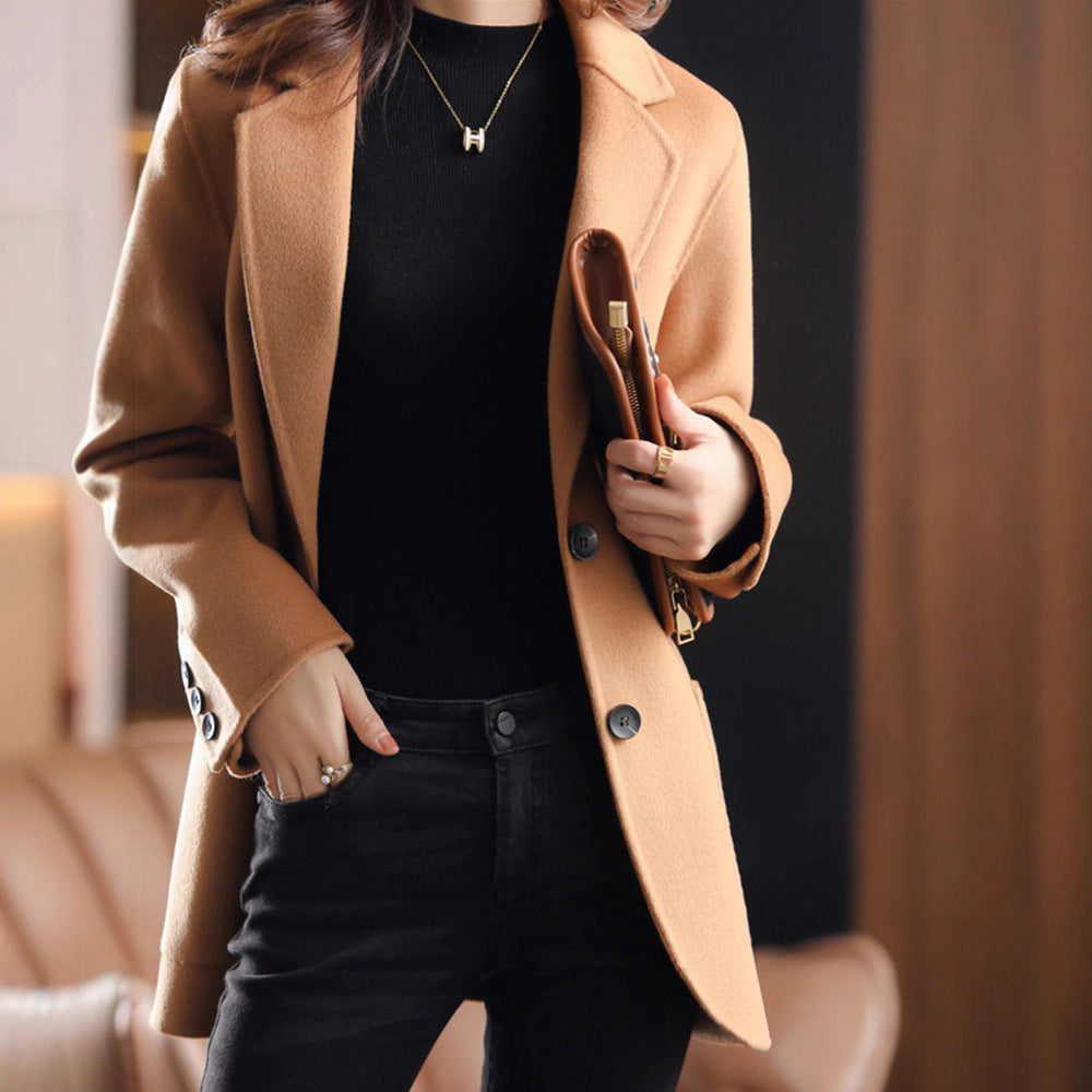 Dames élégant blazer en laine avec poches pratiques Chic und Stil