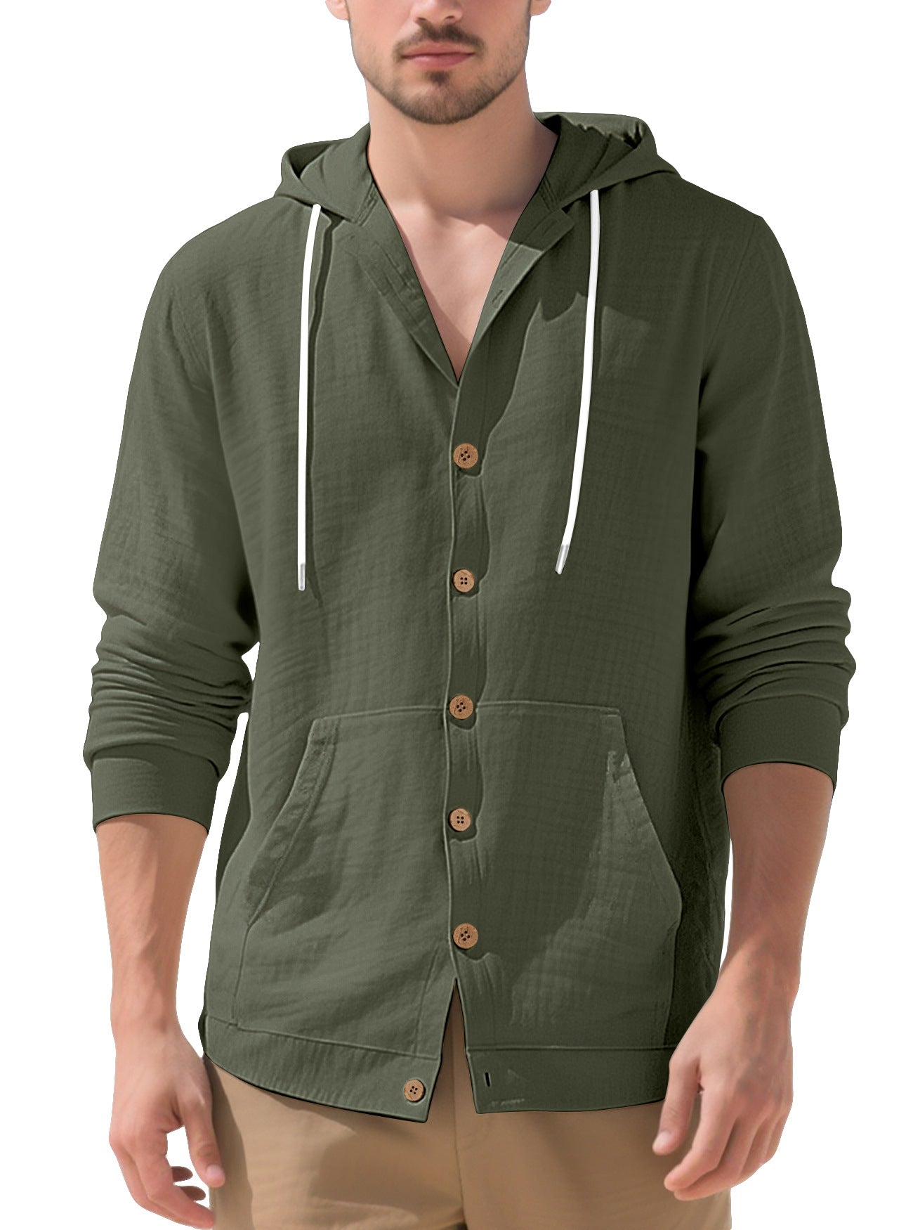 Elegant casual jacket for men with hood and practical pockets Chic and Style