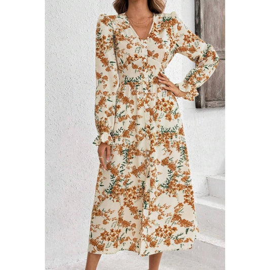 Robe maxi pour femmes avec une coupe élégante et un design floral Chic und Stil