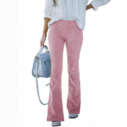 Wide women's corduroy pants in soft fabric and high waist Chic and Style
