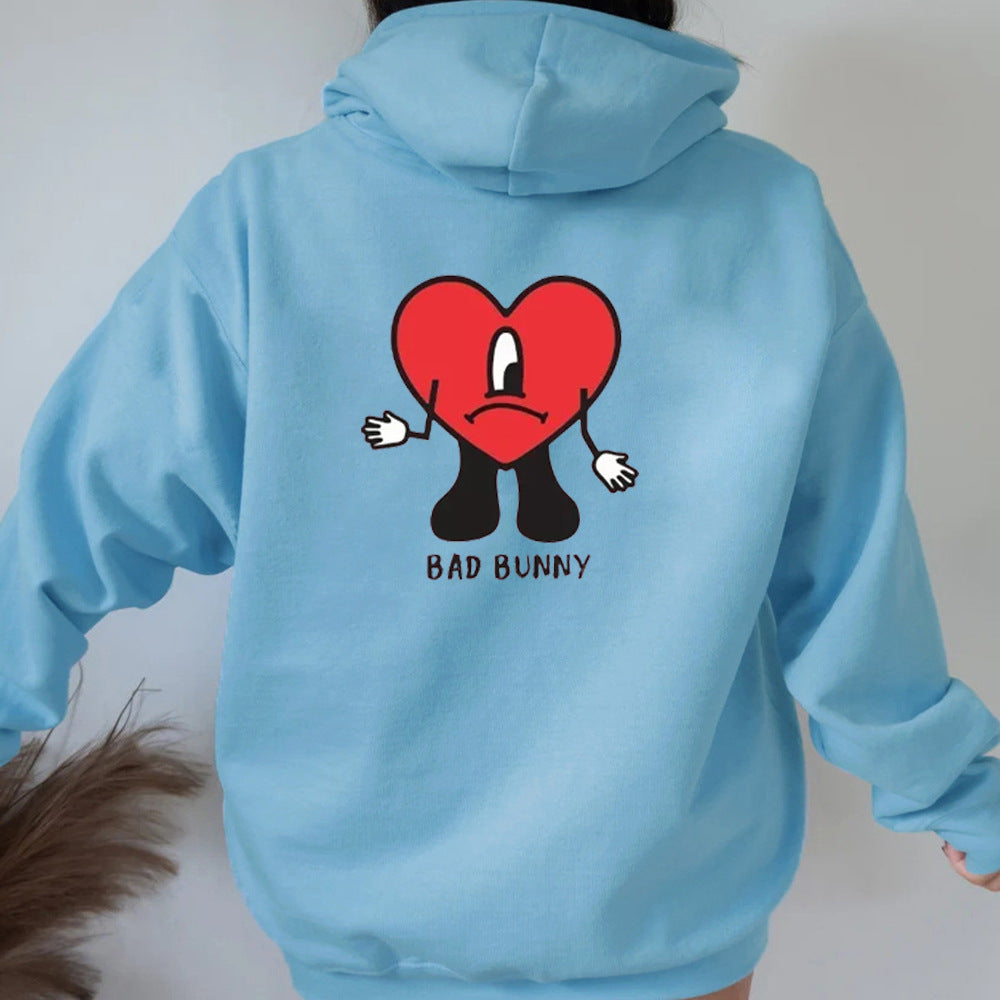 Pull à capuche pour femmes avec motif cœur créatif Chic und Stil