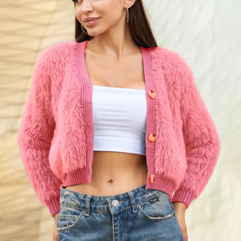 Dames Grosse Court Cardigan Chic und Stil