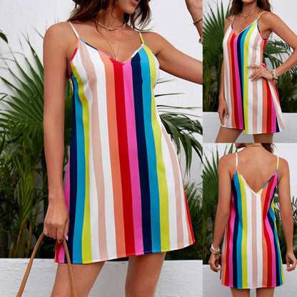 Dames Robuste Multicolore Robe de Plage Chic und Stil