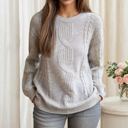 Pull en tricot pour femmes avec motif en relief et coupe décontractée Chic und Stil