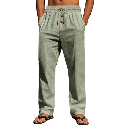 Lightweight beach pants for men with adjustable drawstring and practical side pockets Chic and Style