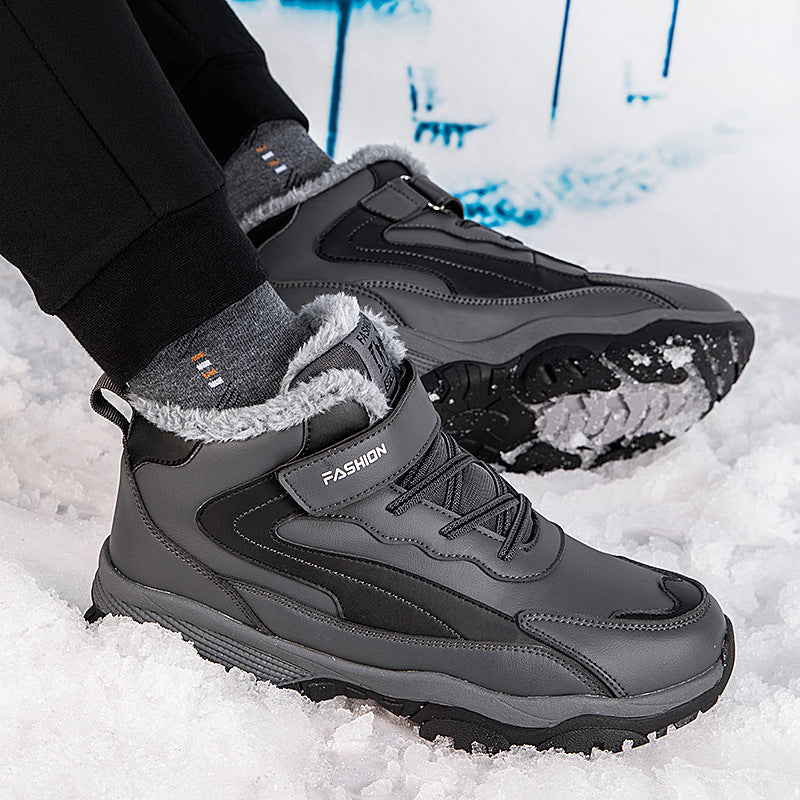 Dames Bottes d'hiver chaudes doublées avec semelle antidérapante et fermeture Velcro réglable Chic und Stil