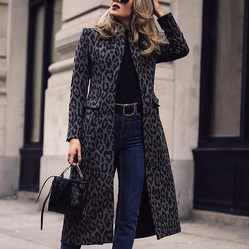 Dames élégant trench-coat avec motif animal Chic und Stil