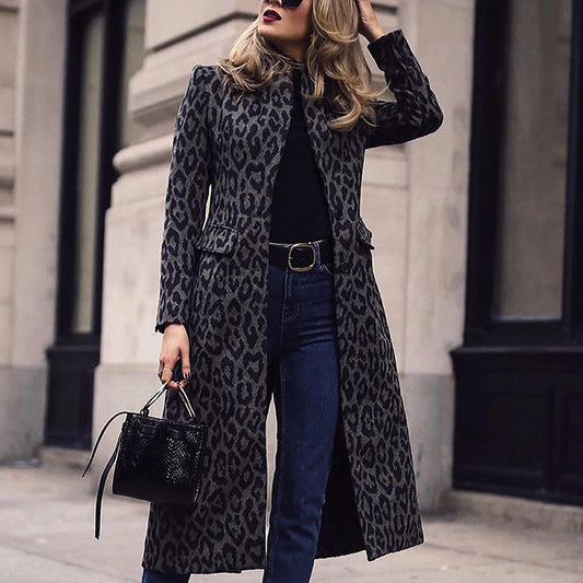 Dames élégant trench-coat avec motif animal Chic und Stil