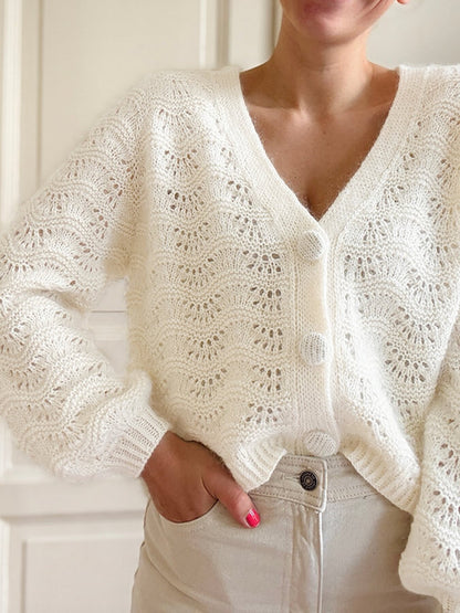 Veste en tricot pour femme avec design ondulé Chic und Stil