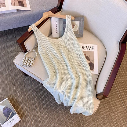 Dames combinaison en tricot aérienne avec un motif en maille fine Chic und Stil