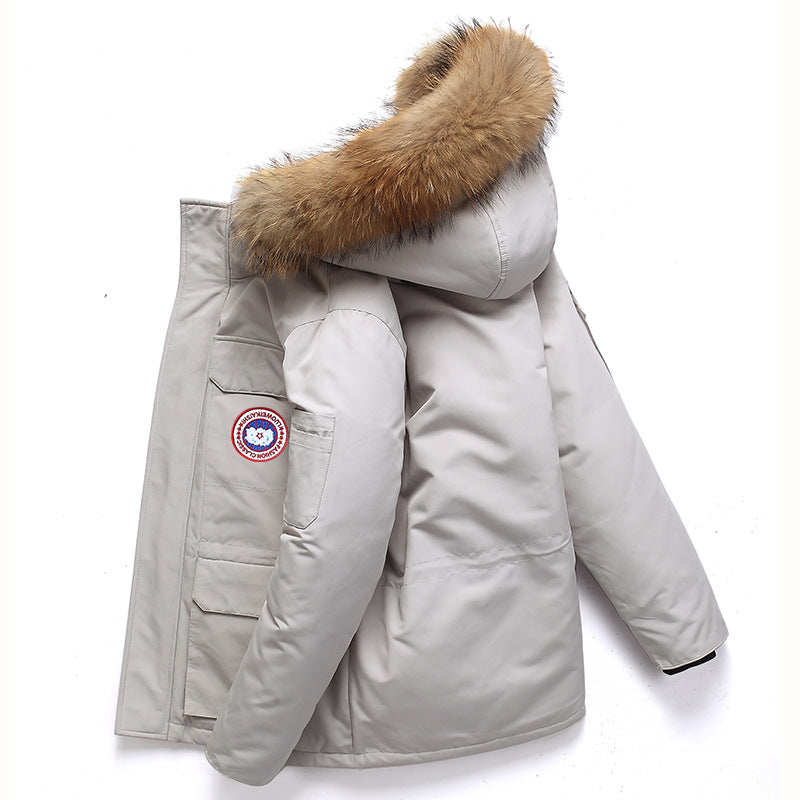 Functional winter jacket for men with removable fur Chic and Style