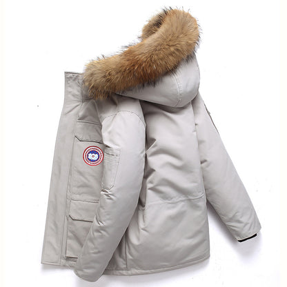 Functional winter jacket for men with removable fur Chic and Style