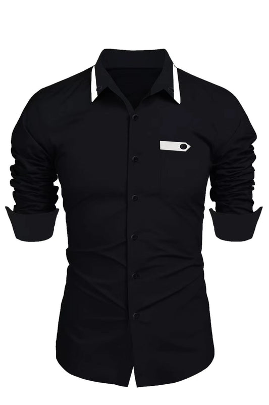 Chemise à manches longues élégante pour hommes avec fermeture à bouton Chic und Stil