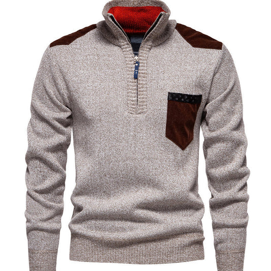 Pull homme avec col montant et accents à la mode Chic und Stil