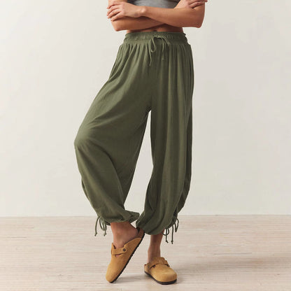 Casual harem pants for women with elastic waistband and drawstring Chic and Style