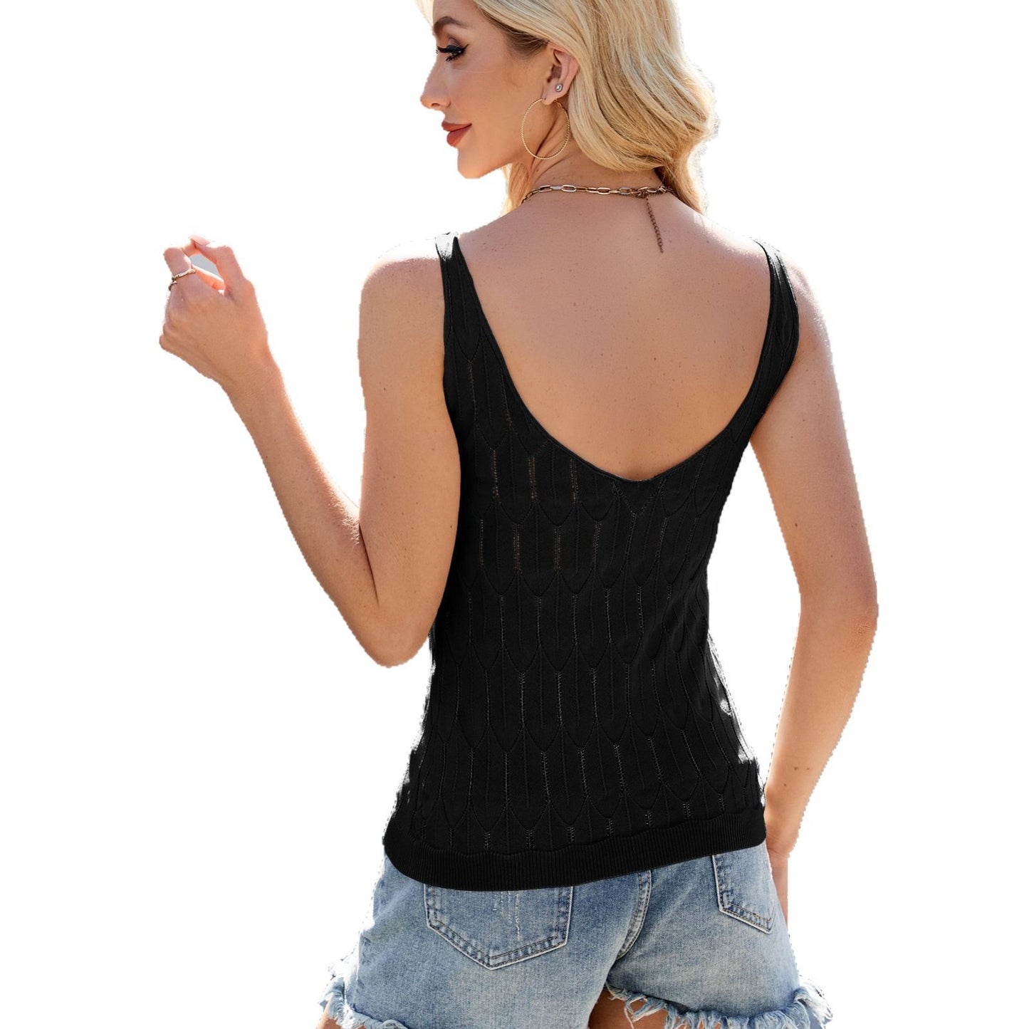 Dames Haut de tricot à décolleté plongeant Chic und Stil