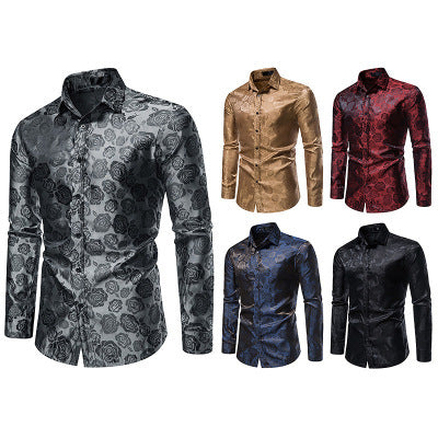 Chemise pour hommes avec des motifs floraux et un éclat élégant Chic und Stil