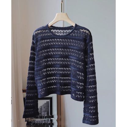 Sweater en dentelle cropped Chic und Stil pour femmes