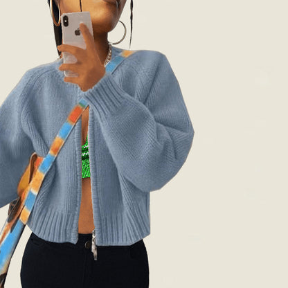 Ladies comfortable knitted pullover in an oversized casual Chic and Style