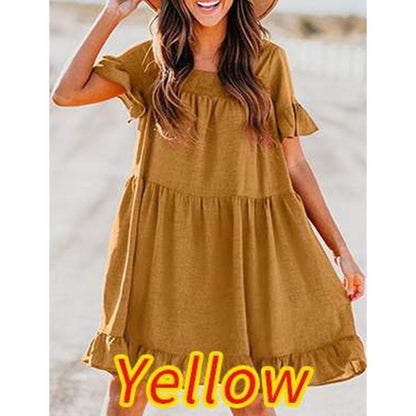 Robe à volants en couches Chic und Stil pour femmes