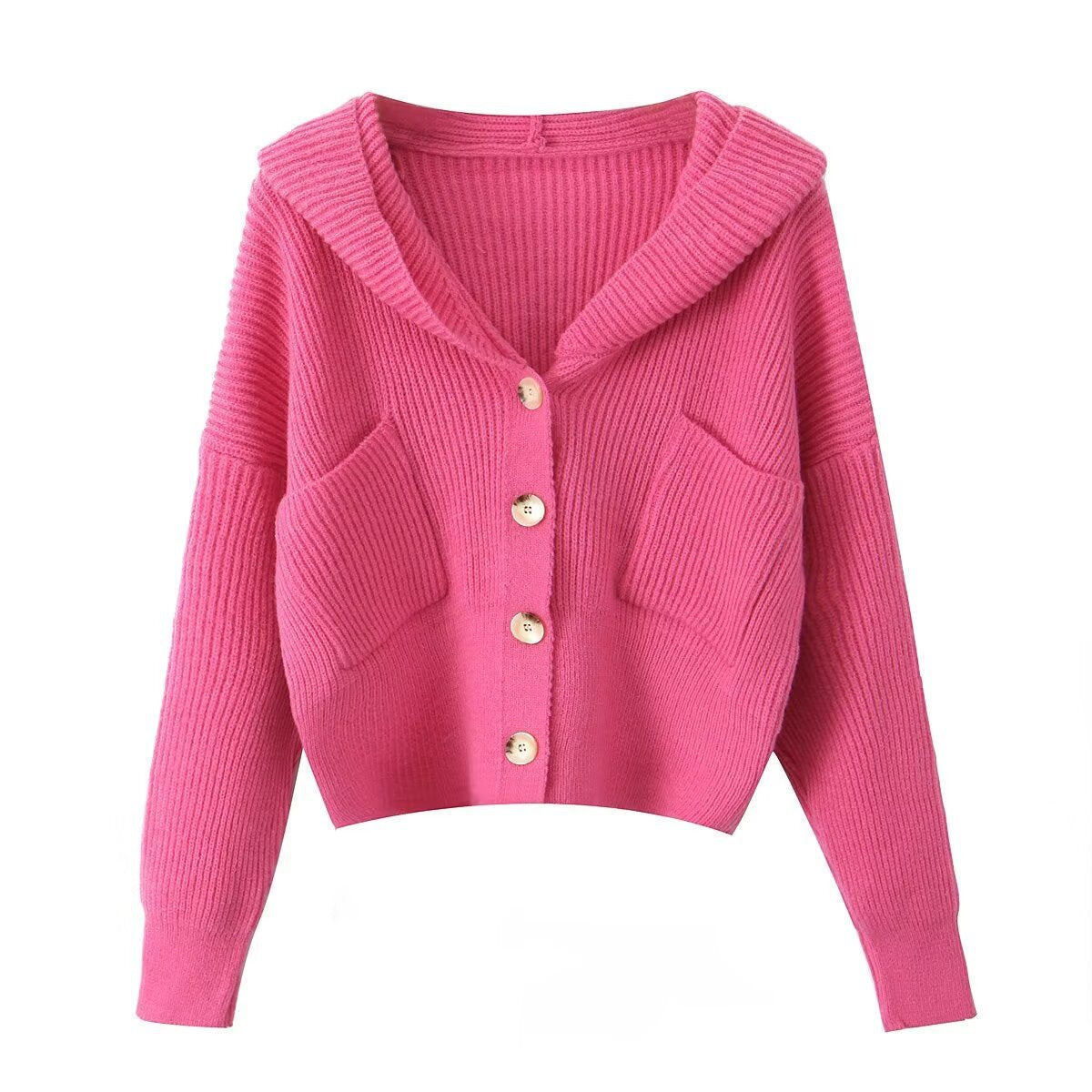 Dames décontractée gilet en tricot avec capuche et poches pratiques Chic und Stil