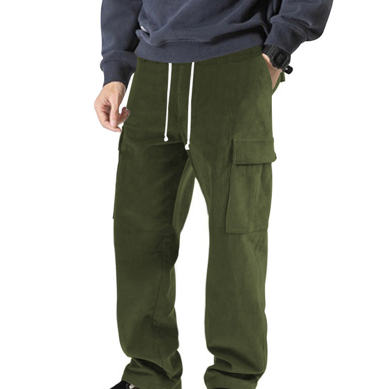 Casual cargo pants for men with elastic waist and practical pockets Chic and Style