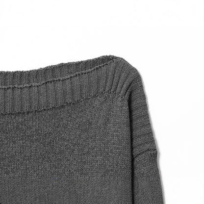Pull en tricot décontracté pour femmes avec col large et poignets contrastés Chic und Stil