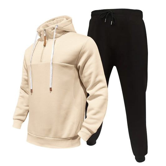 Men's trendy hoodie with practical zipper and chic cargo pants