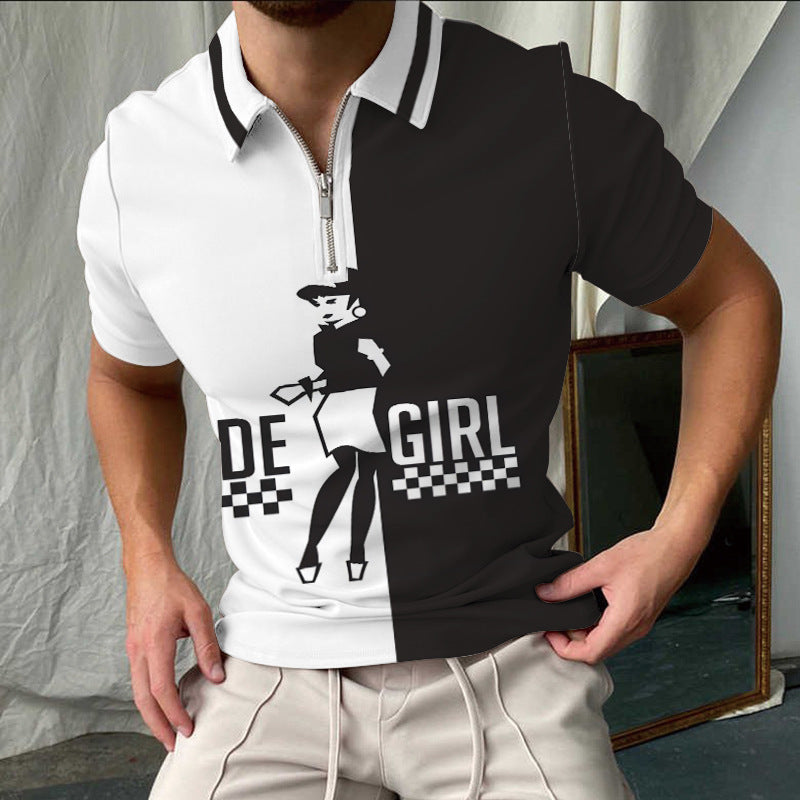 Polo-shirt à manches courtes à carreaux élégant pour hommes Chic und Stil