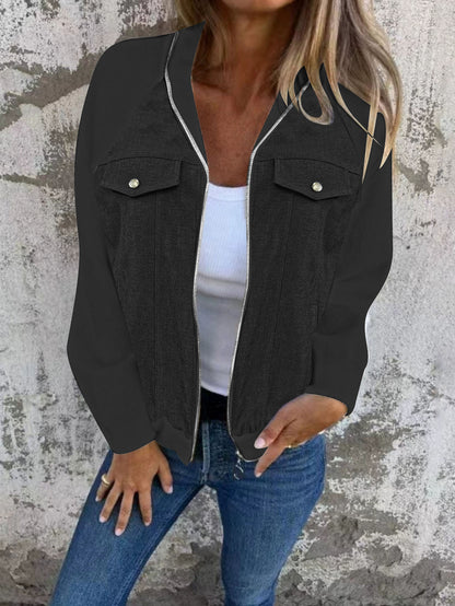 Dames Pull décontracté avec poches latérales et applications à la mode Chic und Stil