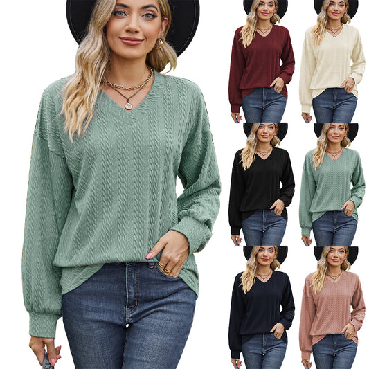 Dames pull en viscose avec motif en câble texturé et coupe décontractée Chic und Stil