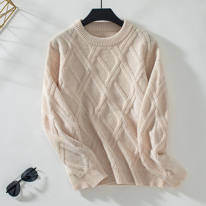 Pull en tricot pour femmes avec un motif losange moderne et un matériau de haute qualité Chic und Stil