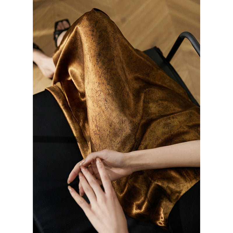 Jupe maxi satin élégante pour femmes Chic und Stil