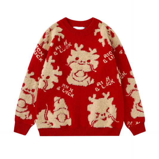 Pull confortable pour femmes avec motif animal ludique Chic und Stil