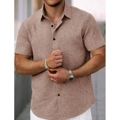 Chemise à manches courtes pour hommes en tissu texturé Chic und Stil