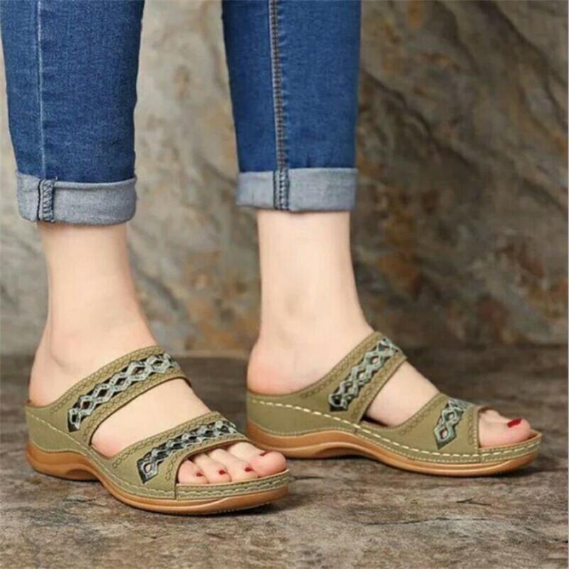 Sandales confortables à lanières pour dames avec semelle ergonomique et design élégant Chic und Stil