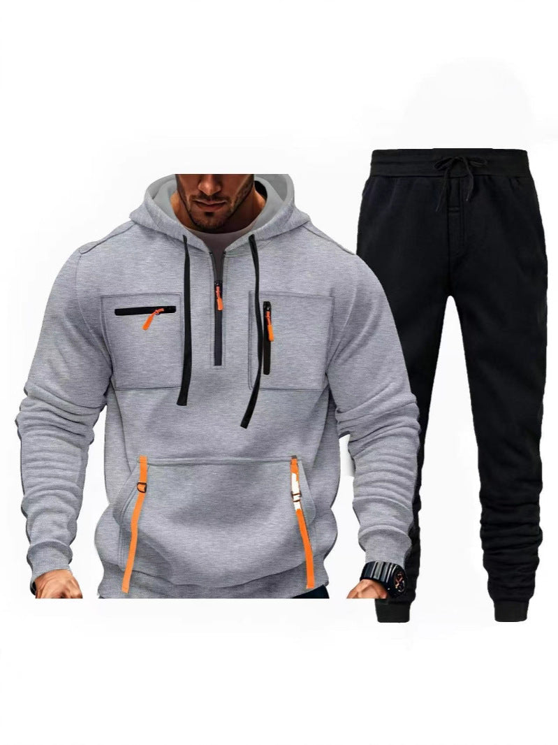 Men multifunctional hoodie and jogger pants Chic and Style